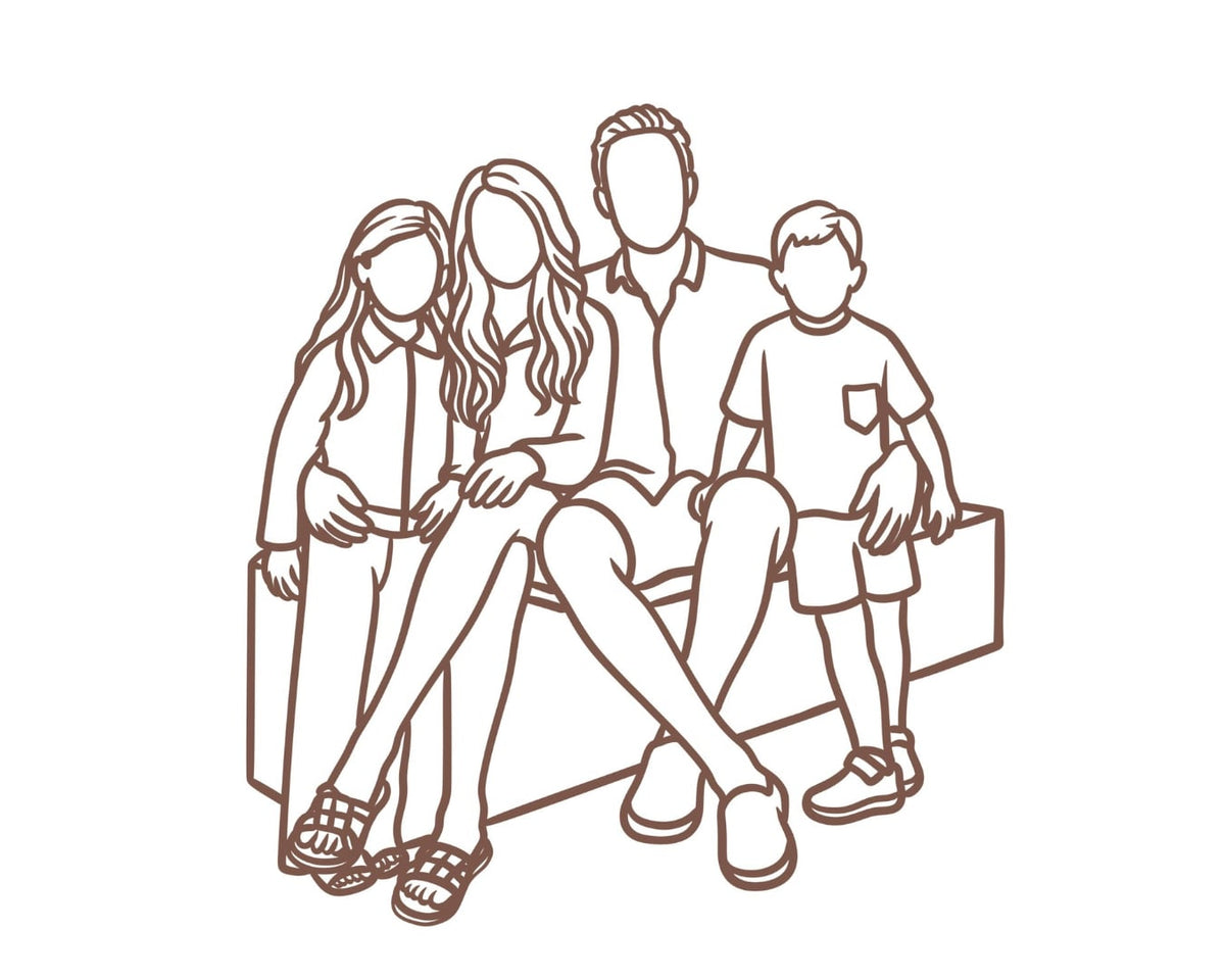 Wir zeichnen die Linien: die Linienzeichnung der Familie